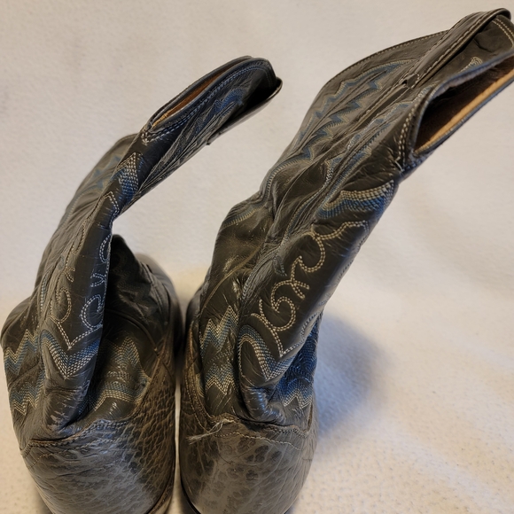 Justin Boots Charcoal Cowboy Boots - Picture 5 of 7